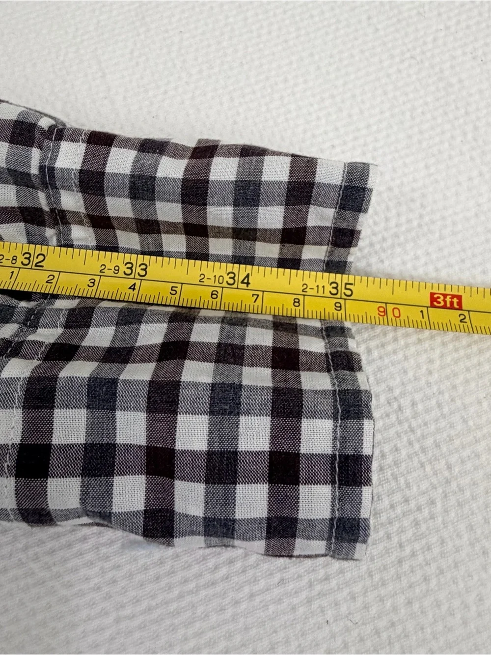 J. Crew Brown and White Gingham Button-Down Shirt